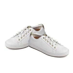 Women's White Leather Anchor PLUSHWAVE Sneakers 9M